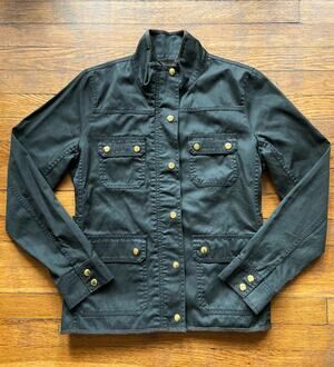 JCREW Green Cotton Utility Jacket sz M